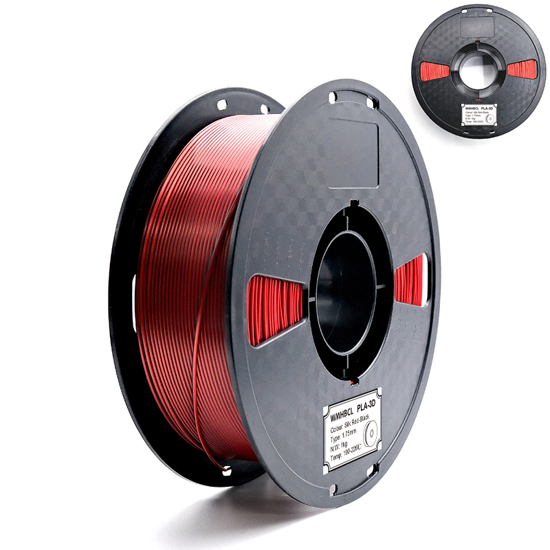 丝绸双色暗红黑